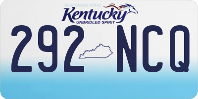 KY license plate 292NCQ
