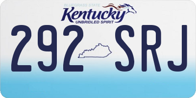 KY license plate 292SRJ