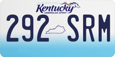 KY license plate 292SRM