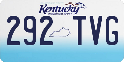 KY license plate 292TVG