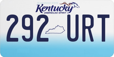 KY license plate 292URT