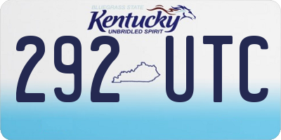 KY license plate 292UTC