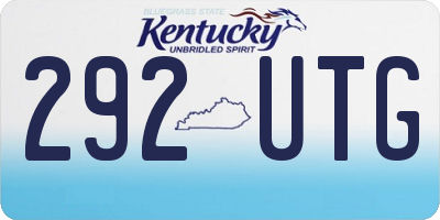 KY license plate 292UTG
