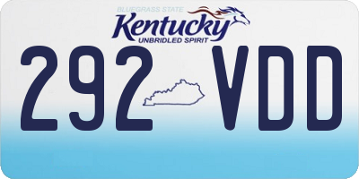 KY license plate 292VDD