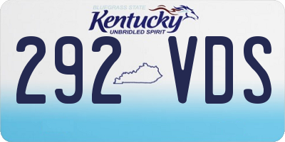 KY license plate 292VDS