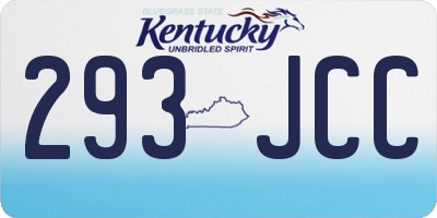 KY license plate 293JCC