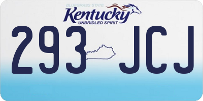 KY license plate 293JCJ