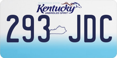 KY license plate 293JDC
