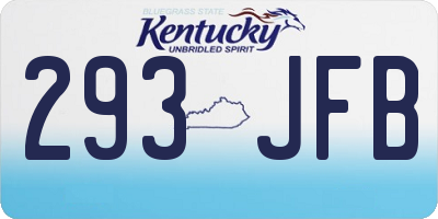 KY license plate 293JFB