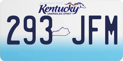 KY license plate 293JFM