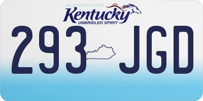 KY license plate 293JGD