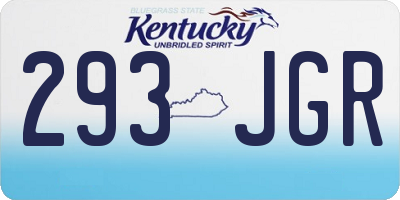 KY license plate 293JGR