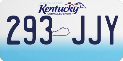 KY license plate 293JJY