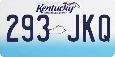 KY license plate 293JKQ
