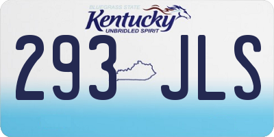 KY license plate 293JLS