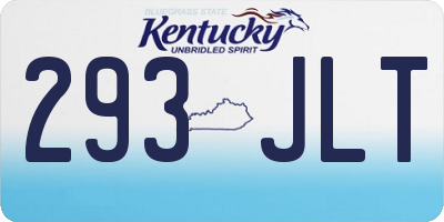 KY license plate 293JLT