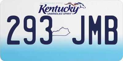 KY license plate 293JMB