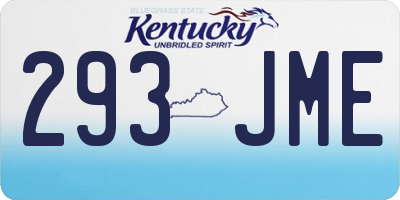 KY license plate 293JME
