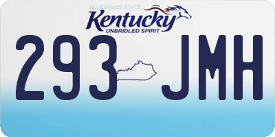KY license plate 293JMH