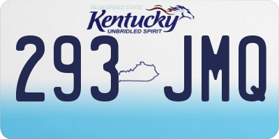 KY license plate 293JMQ