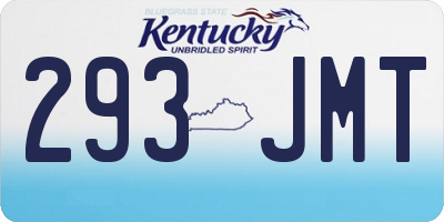 KY license plate 293JMT