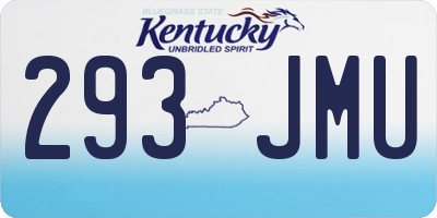 KY license plate 293JMU