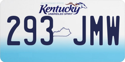 KY license plate 293JMW