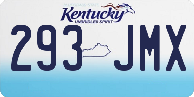 KY license plate 293JMX