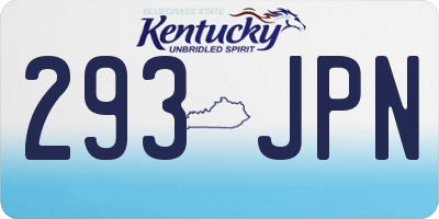 KY license plate 293JPN