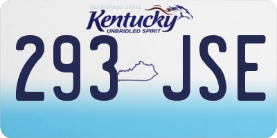 KY license plate 293JSE