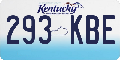 KY license plate 293KBE