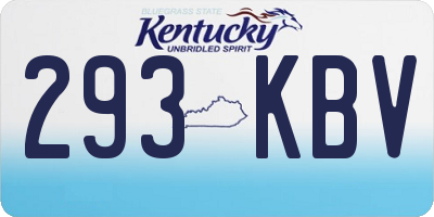 KY license plate 293KBV