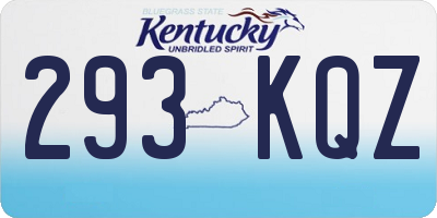 KY license plate 293KQZ