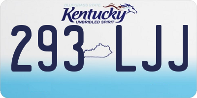 KY license plate 293LJJ