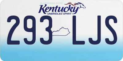 KY license plate 293LJS