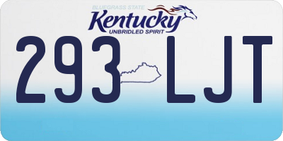 KY license plate 293LJT