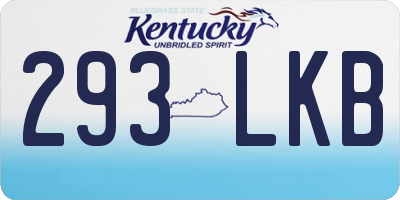 KY license plate 293LKB