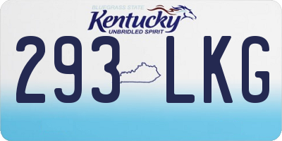KY license plate 293LKG