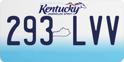 KY license plate 293LVV