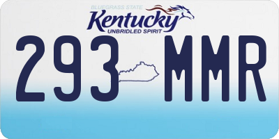 KY license plate 293MMR