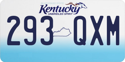 KY license plate 293QXM