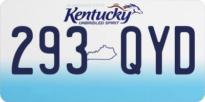KY license plate 293QYD