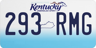 KY license plate 293RMG