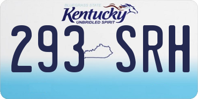 KY license plate 293SRH