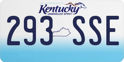 KY license plate 293SSE