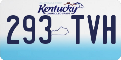 KY license plate 293TVH