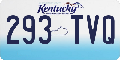 KY license plate 293TVQ