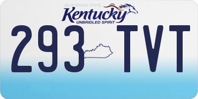 KY license plate 293TVT