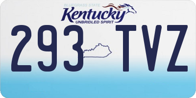 KY license plate 293TVZ