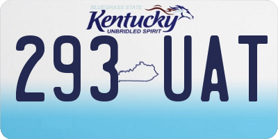 KY license plate 293UAT